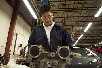 WVC automotive technology student