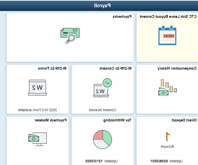 ctcLink Payroll page